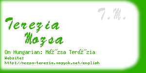 terezia mozsa business card